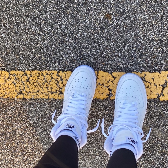 Nike Shoes - CUSTOM Air Force 1 White High Tops